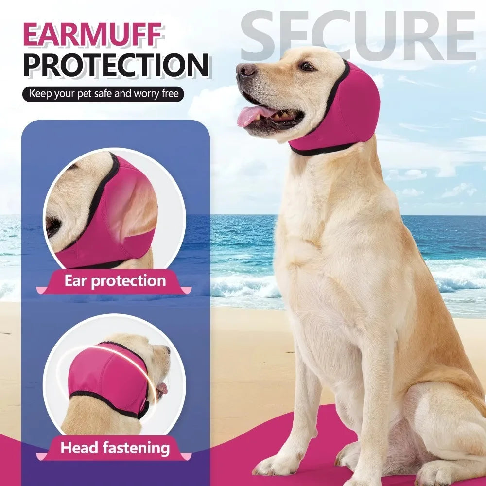 Protección de las orejas del perro y cierre ajustable de las orejeras antirruido